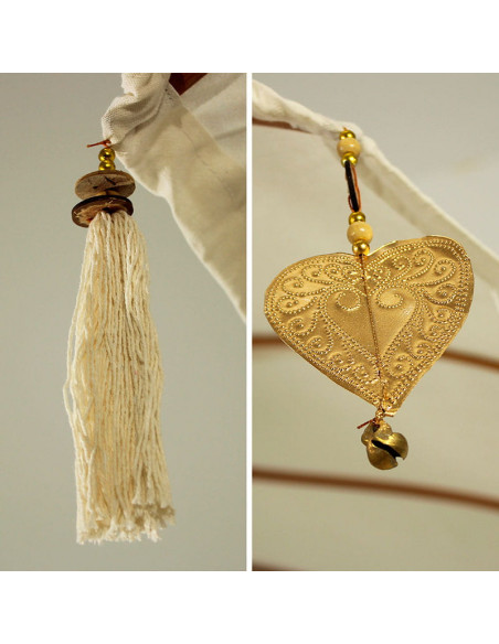 Sombrilla Balinesa en tela y madera con base