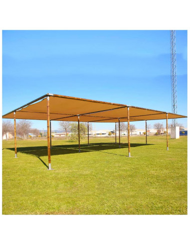 Pérgola Modular de Madera y Tela Portátil