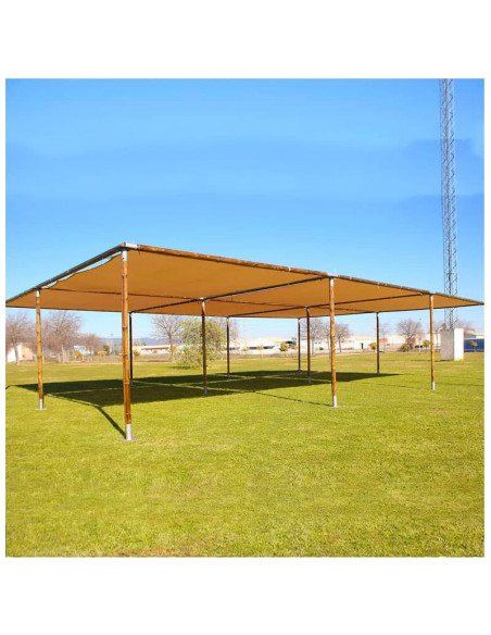 Pérgola Modular de Madera y Tela Portátil