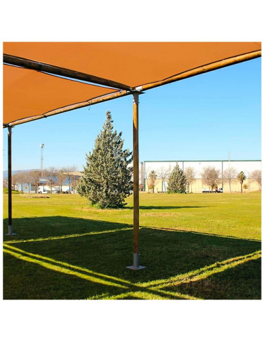 Pérgola Modular de Madera y Tela Portátil