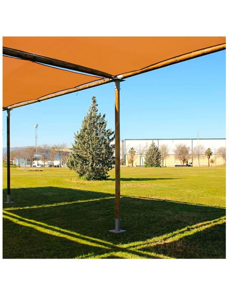 Pérgola Modular de Madera y Tela Portátil