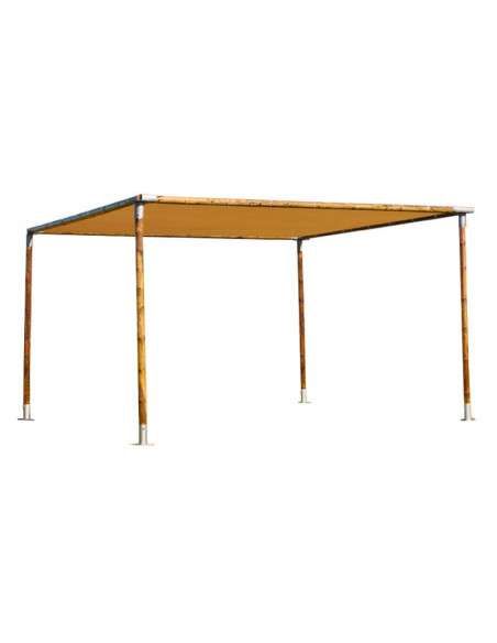 Pérgola Modular de Madera y Tela Portátil