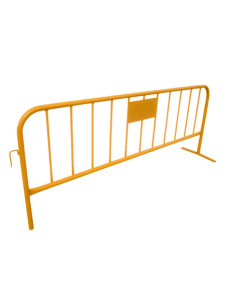 Valla Peatonal de Metal Amarilla