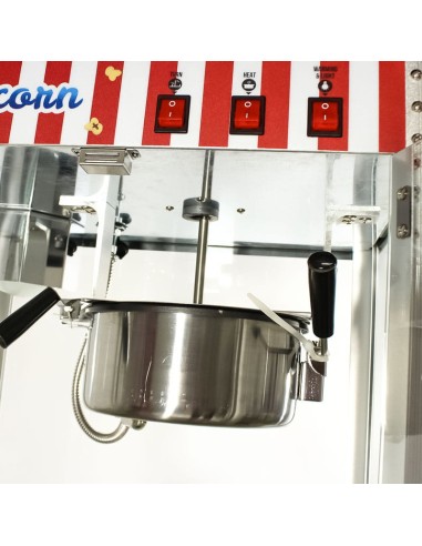 Máquina de pipoca com carrinho preto