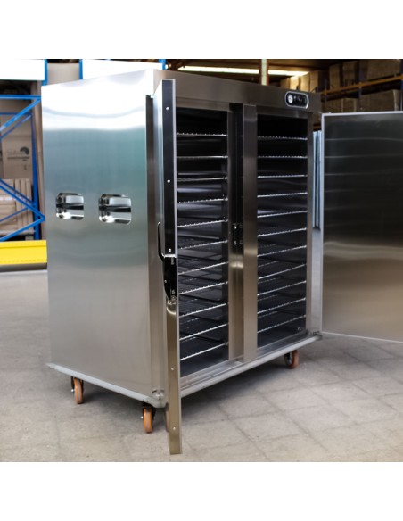 Armário aquecedor de pratos portas duplas