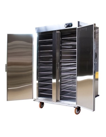 Armário aquecedor de pratos portas duplas