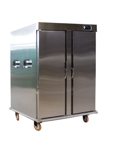 Armário aquecedor de pratos portas duplas