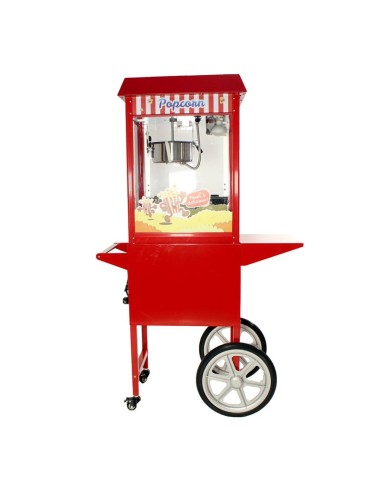 Máquina de pipoca com carrinho
