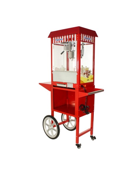 Máquina de pipoca com carrinho