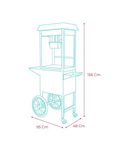 Máquina de Palomitas con Carrito