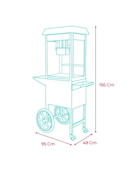 Máquina de Palomitas con Carrito