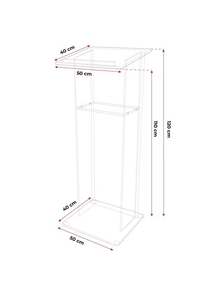 Púlpito de metacrilato