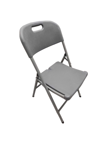 Cadeira Dobrável de Plástico Cinza