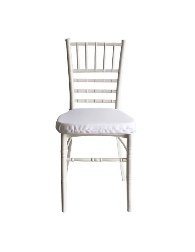 Cadeira de Palillería Branca Basic com Almofada