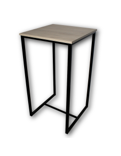 Mesa Alta Troya con 2 Taburetes color Negro 2