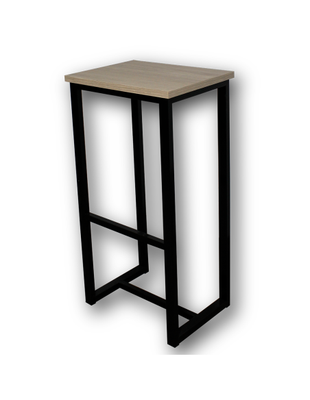 Mesa Alta Troya com 2 Bancos cor Preto