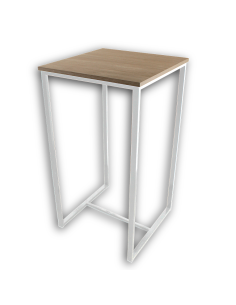 Mesa Alta Troya com 2 Bancos cor Branco 2