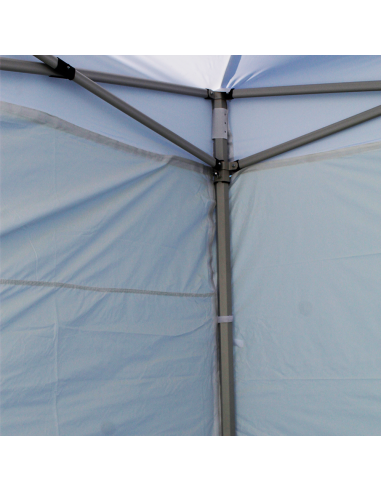Carpa Plegable 3x3 Premium montada con laterales estructura interna hexagonal
