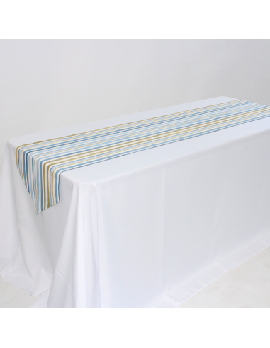 Camino de mesa rayas Ocasión rayas azules