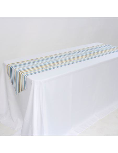 Camino de mesa rayas Ocasión rayas azules