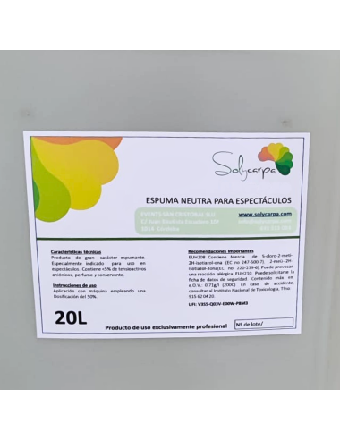 Etiqueta espumógeno