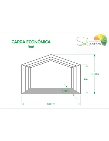 Carpa 3x6 Económica