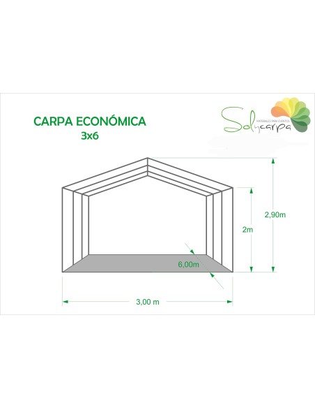 Carpa 3x6 Económica