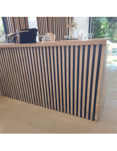 barra de bar nogal plegable listones 2