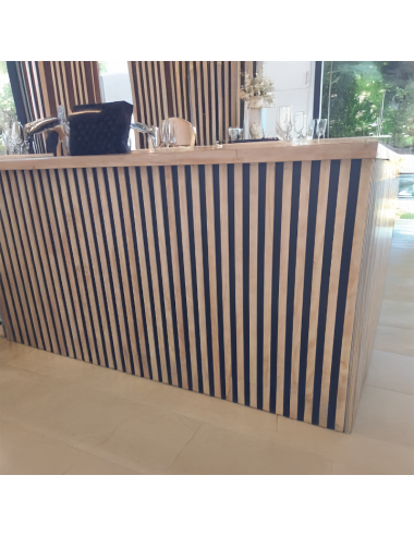 Barra de Bar Nogal Plegável Listones