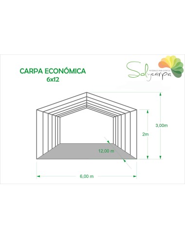 Carpa 6x12 Económica