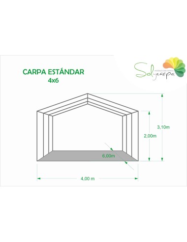 Carpa para fiestas 4x6 PVC