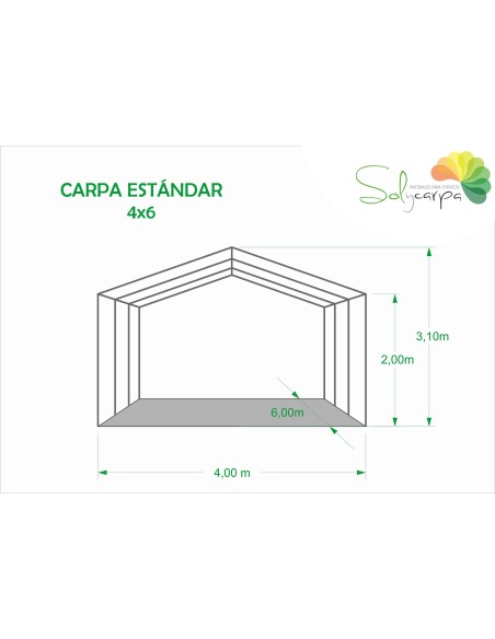 Tenda para festas 4x6 PVC
