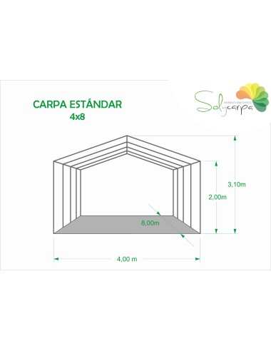 Carpa para Fiestas 4x8 PVC