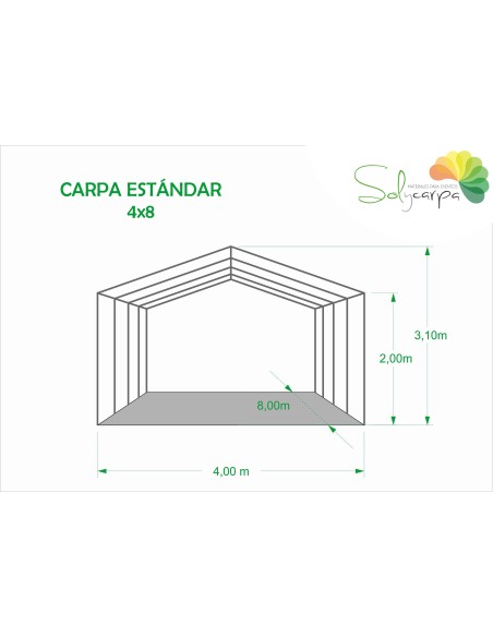 Tenda para Festas 4x8 PVC