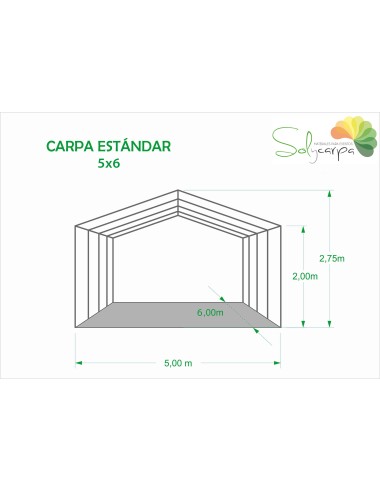 Carpa para fiestas 5x6 PVC