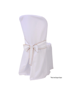 Funda con faldón para silla Garrotxa con lazo ribeteado