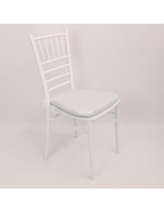 Silla de Palillería Blanca Basic con Cojín