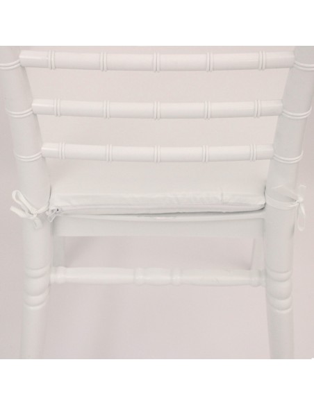 Silla de Palillería Blanca Basic con Cojín