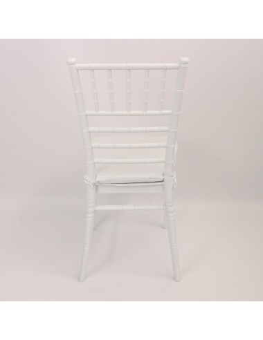 Silla de Palillería Blanca Basic con Cojín