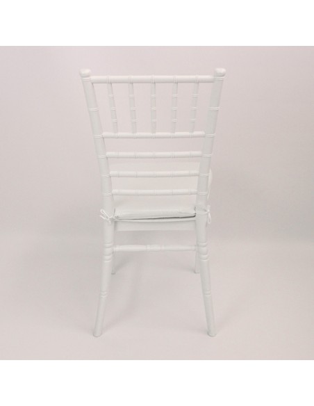 Silla de Palillería Blanca Basic con Cojín