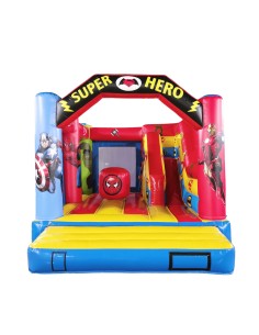 Castillo Hinchable con tobogán Superhéroes 5x3