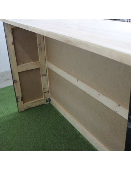 Barra de Bar Nogal Plegável Listones