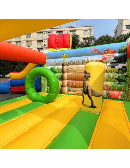 Castillo hinchable dinosaurios 4 x 3,5 m