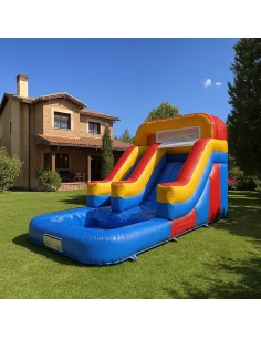 Tobogán acuático inflable 6x3,5m 2