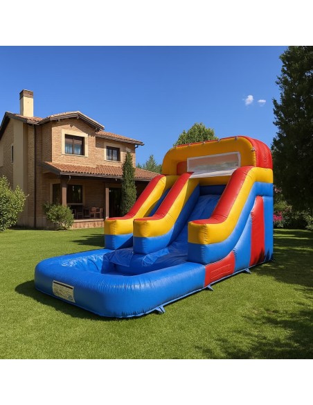 Tobogán acuático inflable 6x3,5m