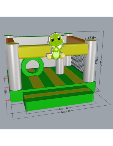 Castelo insuflável dinossauros