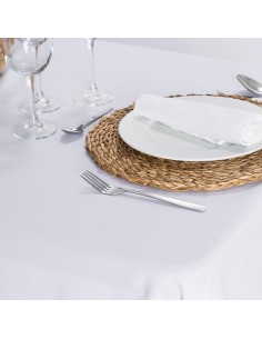 Mantel Rectangular Tela Strech blanco 2