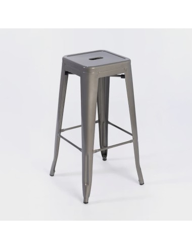 Taburete Tolix Plata