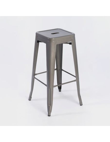 Taburete Tolix Plata