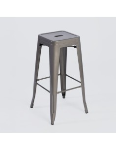 Taburete Tolix Plata